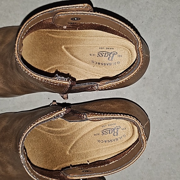 Brown Side Zip Chunky Ankle Boots - Picture 7 of 8